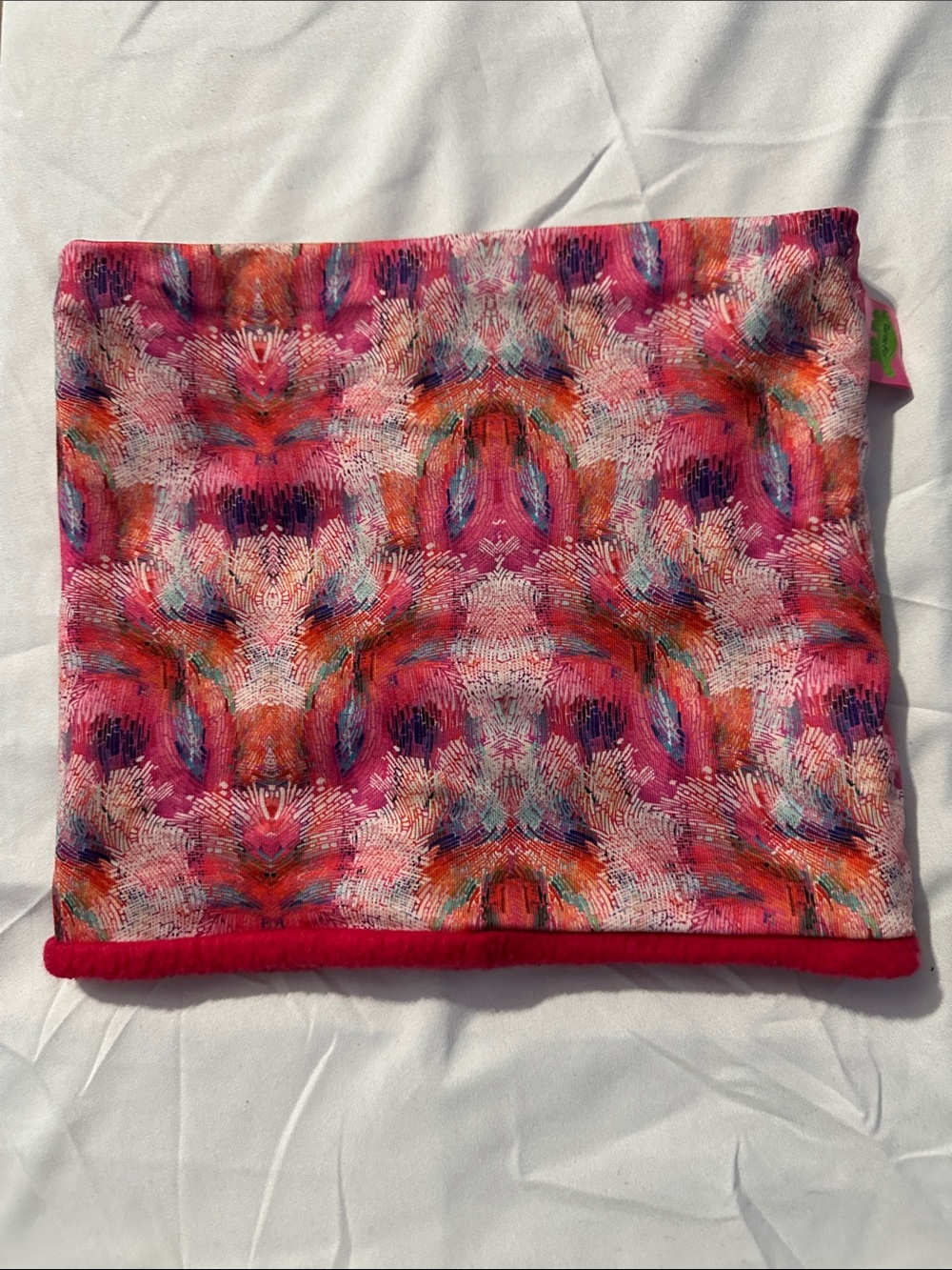 Turtle Fur Vibrant Pink Patterned Women's warm neck gaiter/scarf